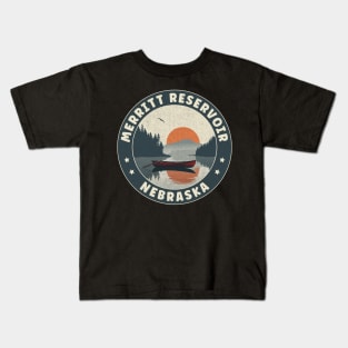 Merritt Reservoir Nebraska Sunset Kids T-Shirt